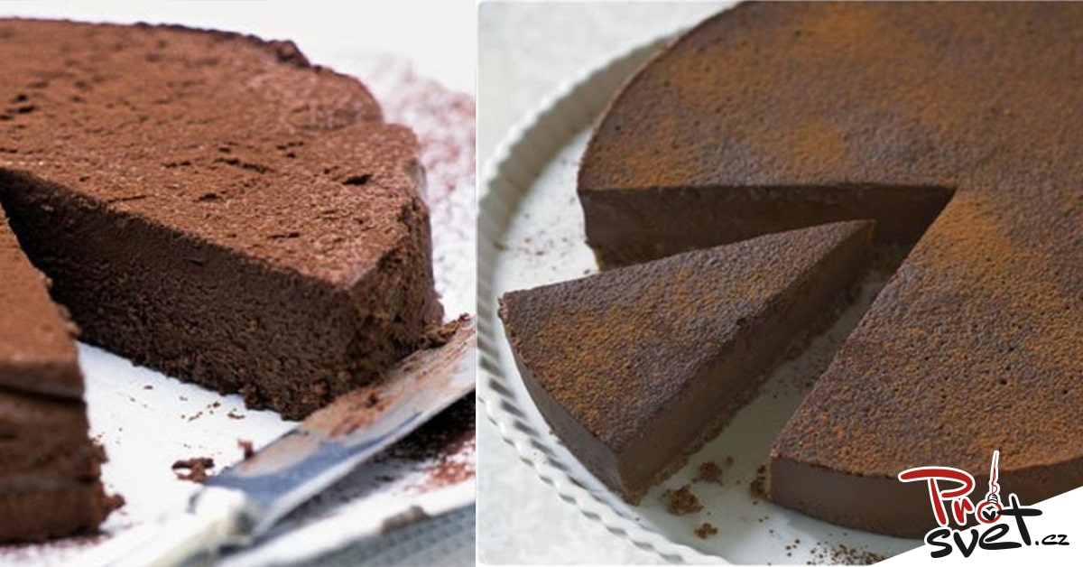 Nepečený čokoládový dort: Do těsta jsem nemusela dát žádnou mouku a navíc mi stačily jen 4 ingredience