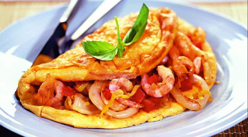 A je to tady! Pro milovníky exotiky přinášíme recept na famózní omeletu s mořskými plody!