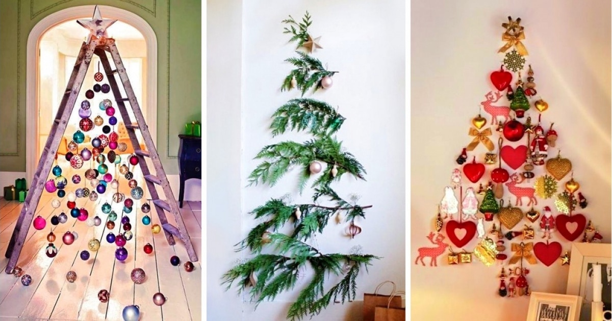 Vánoční stromeček jinak: Z větviček, kousků dřeva nebo látky