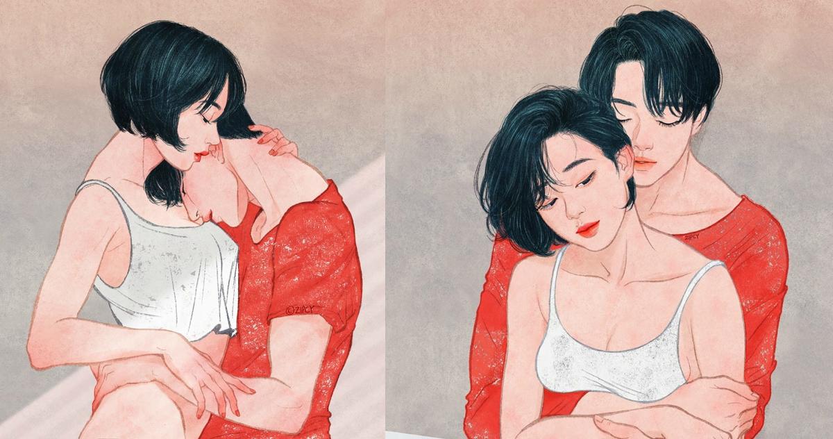 Krásné portréty od korejských umělců, které symbolizují lásku a náklonnost. Pouhý pohled Vám uklidní mysl