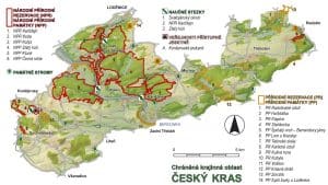 CHKO Český kras - mapa