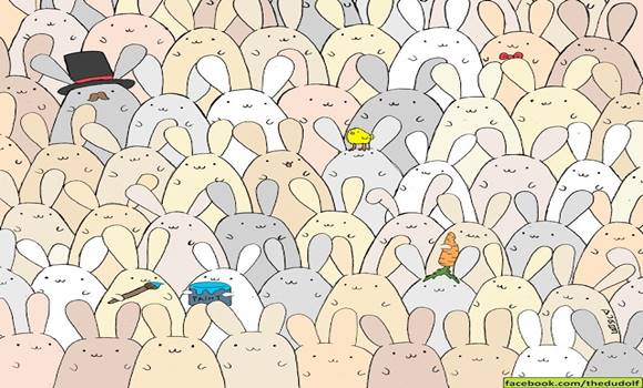 Velikonoční TEST: Najdi vajíčko mezi králíčky! Komu se to povede, patří mezi zcela výjimečné osoby.