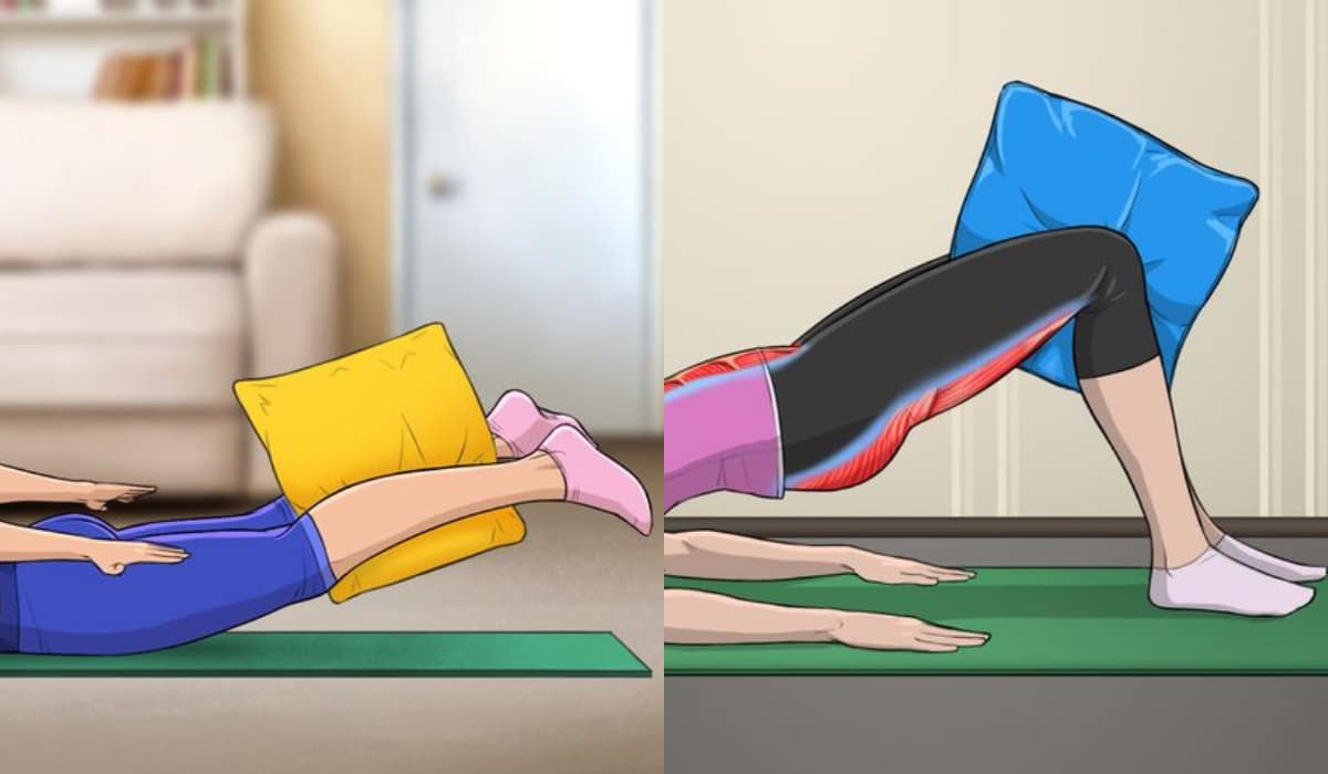 Gymnastická cvičení s pomocí polštáře
