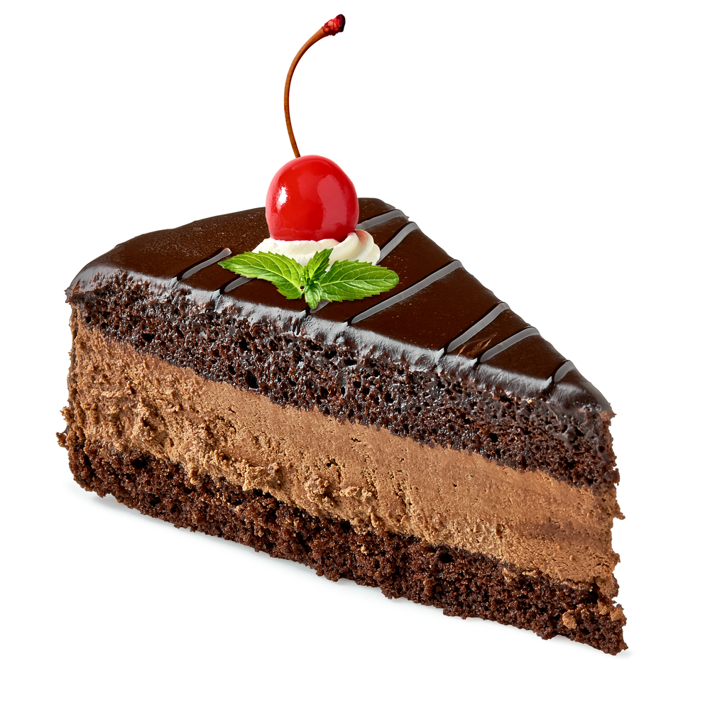 RETRO čokoládový dort s čokoládovým krémem. Toto nemusí být pouze narozeninový dort