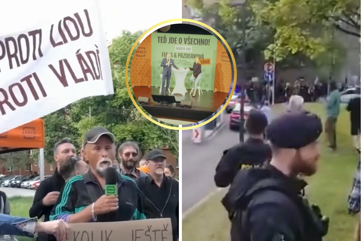 Fiala v Ostravě: Kdo chce změnu režimu, je extremista! Čelil výkřikům i dělobuchům! Ochranka zasahovala hned několikrát!