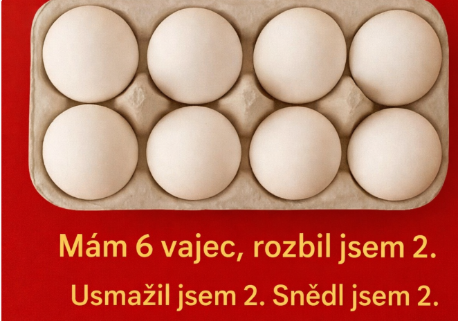Logický test, který vás dostane: Kolik vajec vám zůstane? Odpověď je prostší, než si myslíte.