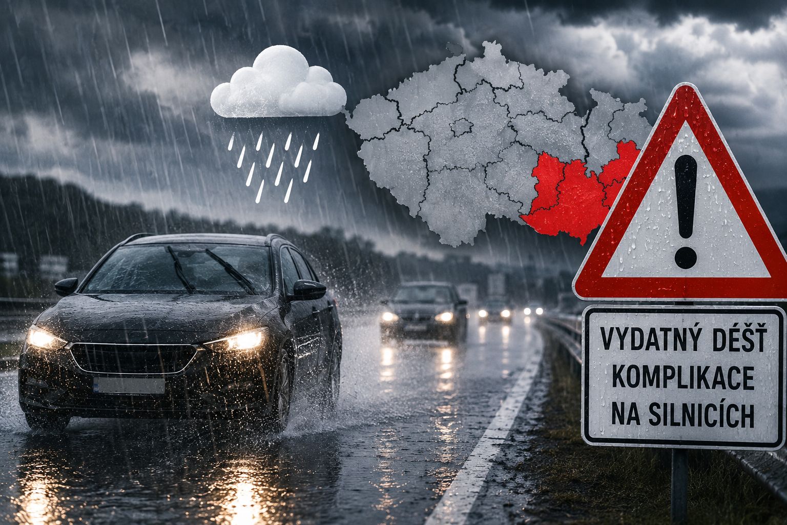 Meteorologové varují: Česko zasáhnou silné lijáky. Tyto kraje mohou mít vážné komplikace.