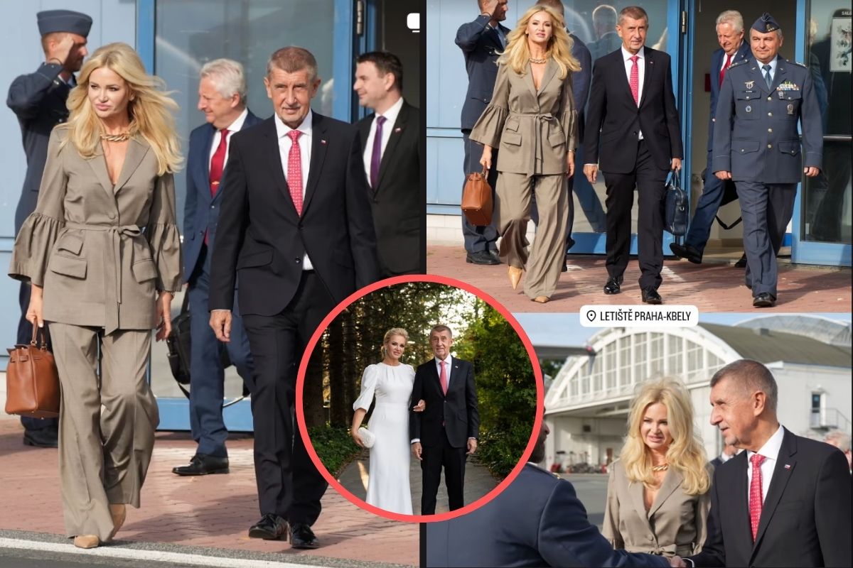 Fotografie: Monika Babišová okouzlila už při příletu. Elegantním outfitem si okamžitě získala pozornost